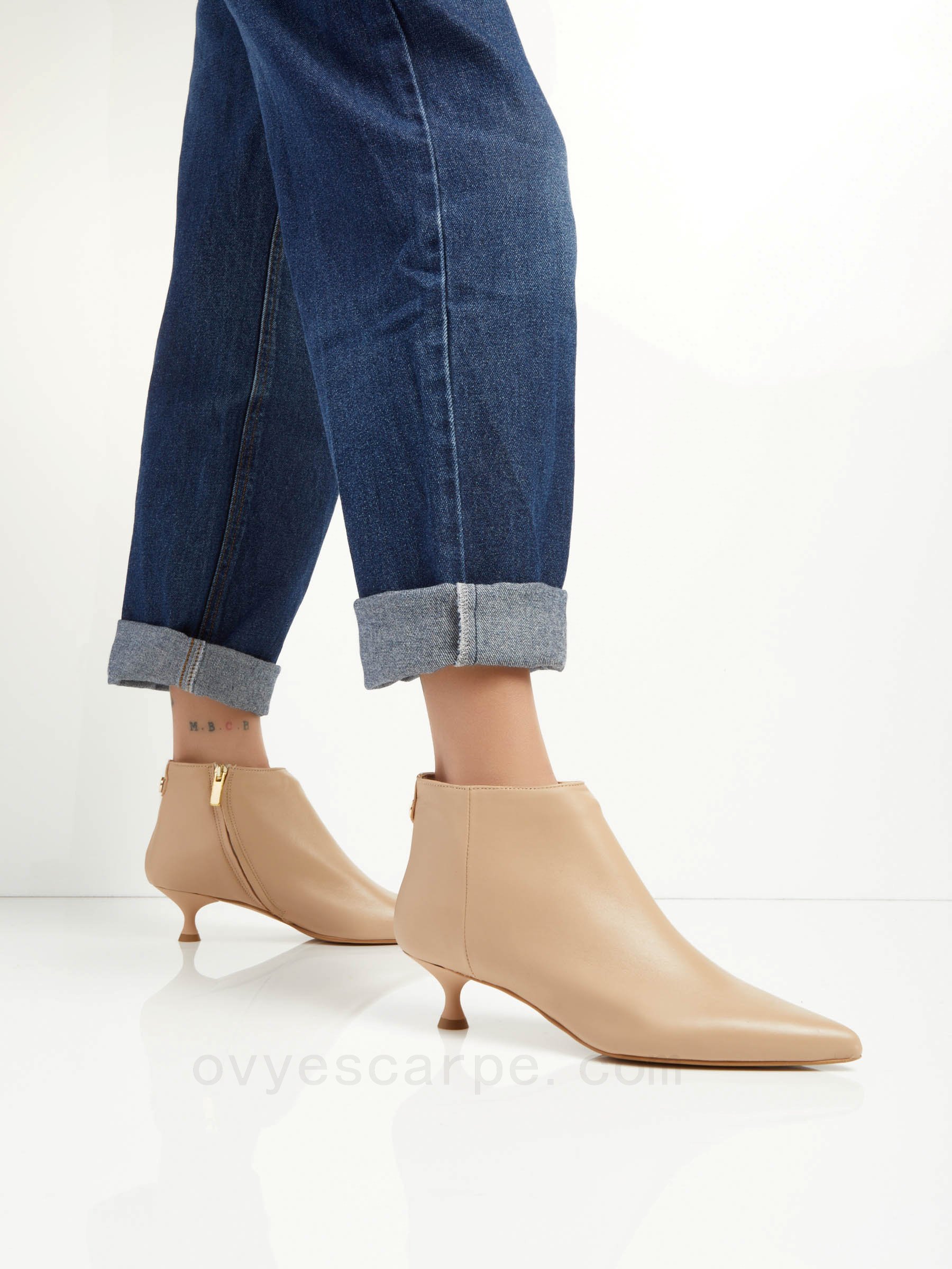 (image for) Outlet En Ligne Leather Ankle Boots F08161027-0411 Negozio Online